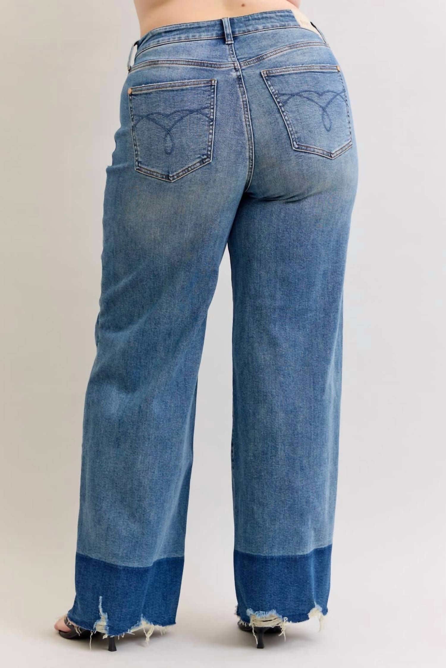 Judy Blue - High Waist Column Straight Leg Jeans - Plus