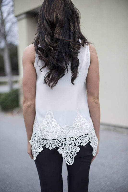 Karlie - Lace Vintage Trim Tank
