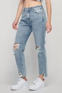 Hidden - Tracey High Rise Cropped Straight Fit Jean