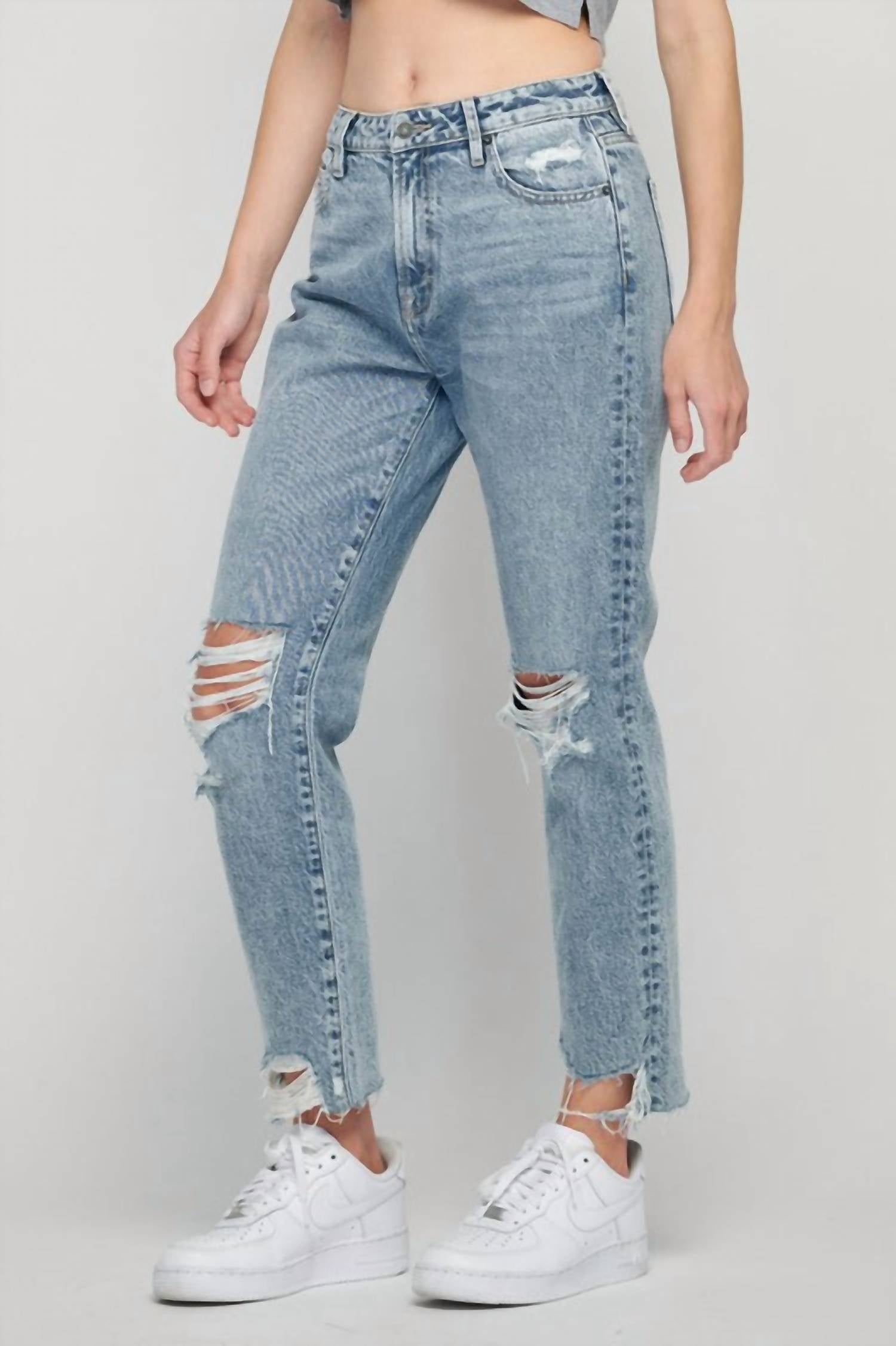 Hidden - Tracey High Rise Cropped Straight Fit Jean