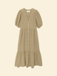 XIRENA Lennox Midi Dress in dark seagrass - women's dress - alternate view