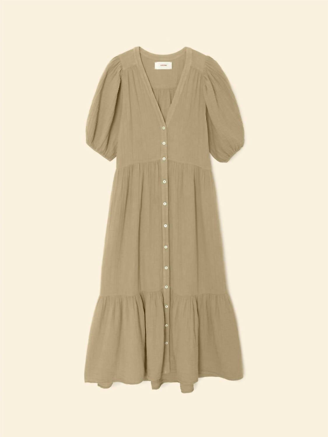 XIRENA Lennox Midi Dress in dark seagrass - women's dress - alternate view