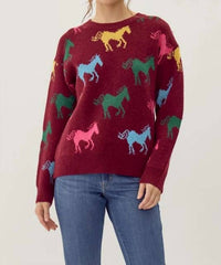 Jodifl - Delilah Horse Graphic Sweater