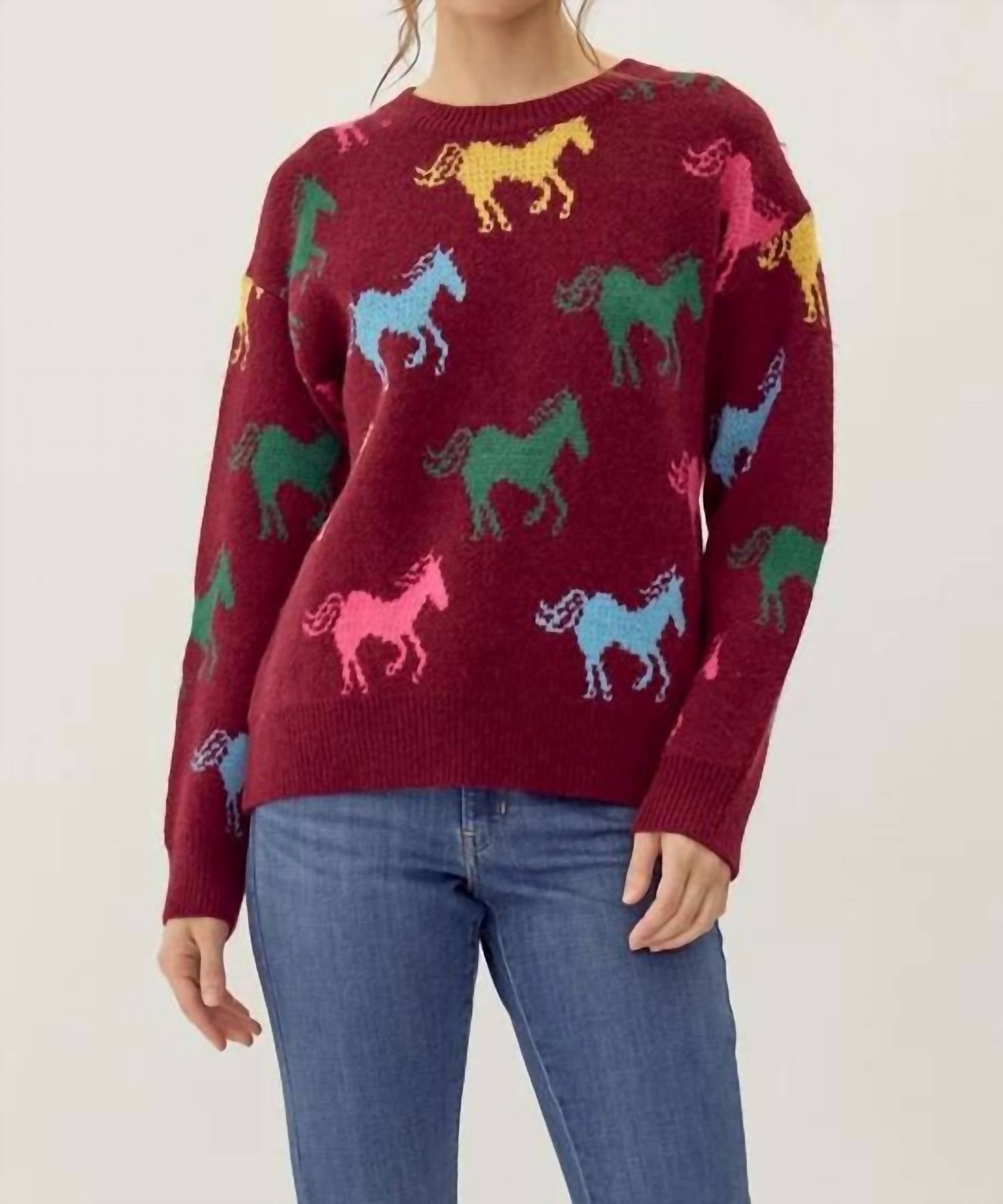 Jodifl - Delilah Horse Graphic Sweater
