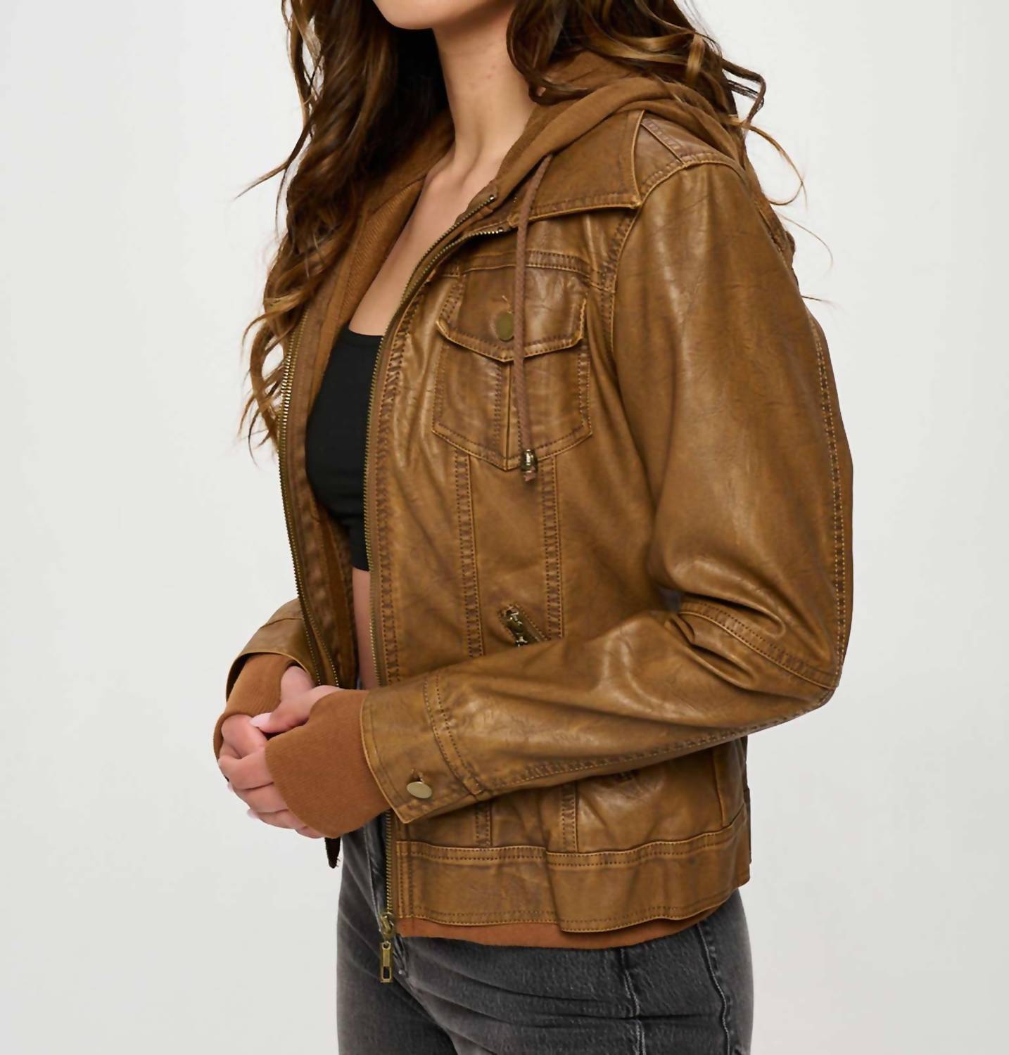 Coalition La - Vegan Leather Bomber Jacket