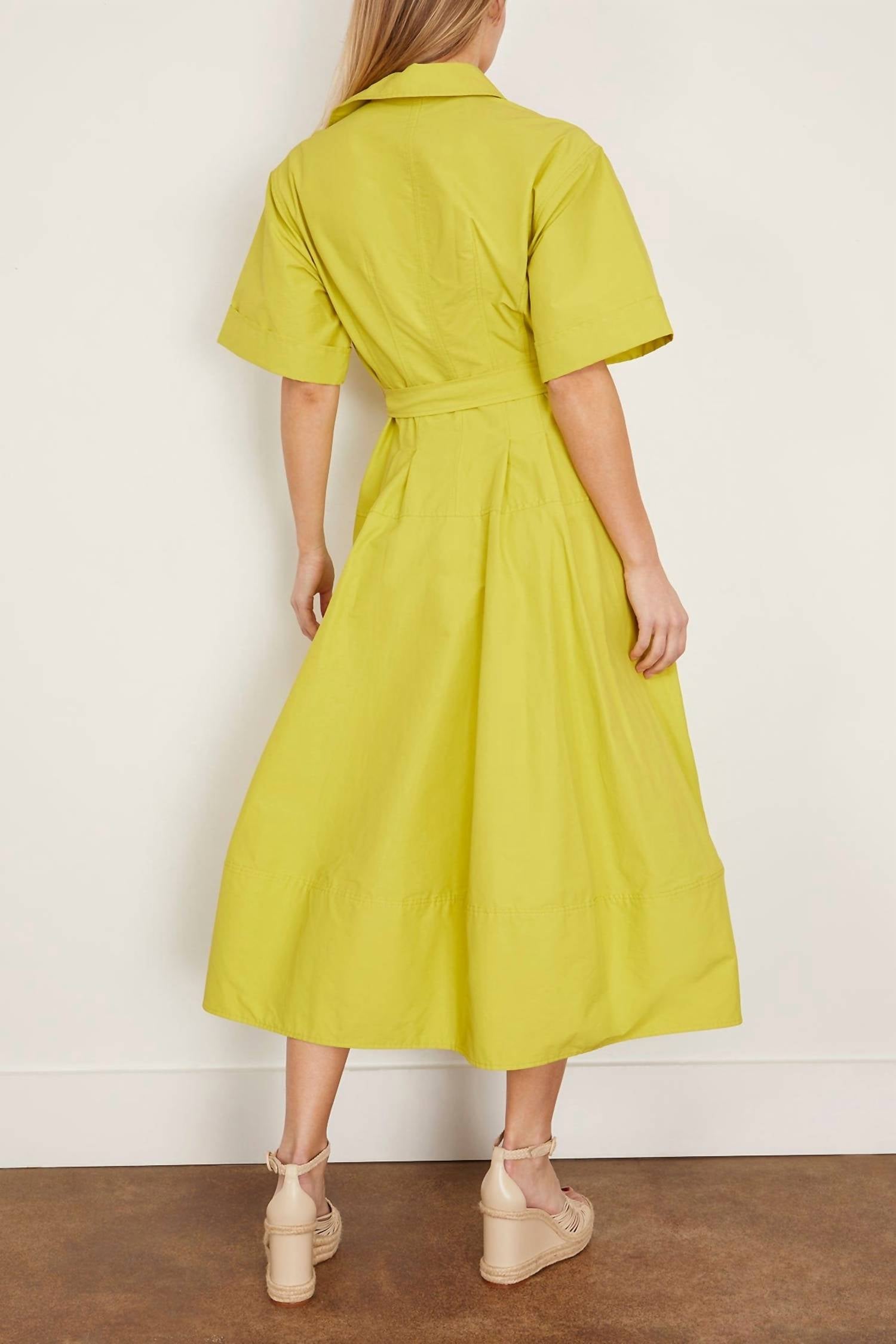 Simkhai - Deanna Short Sleeve Belted Midi Dress