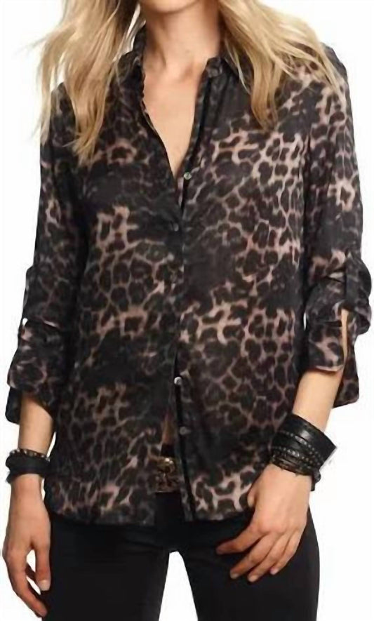 Cino - Leopard button down shirt