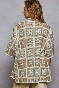 Pol - Short Sleeve Crochet Various Colors Shirt