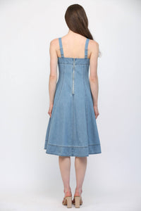 Fate - Washed Denim Midi Dress