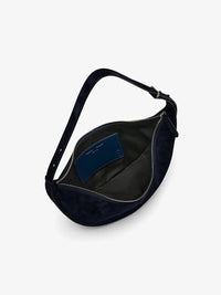Proenza Schouler Women's Soft Suede Slide Bag in dark navy - women's bag - detail view