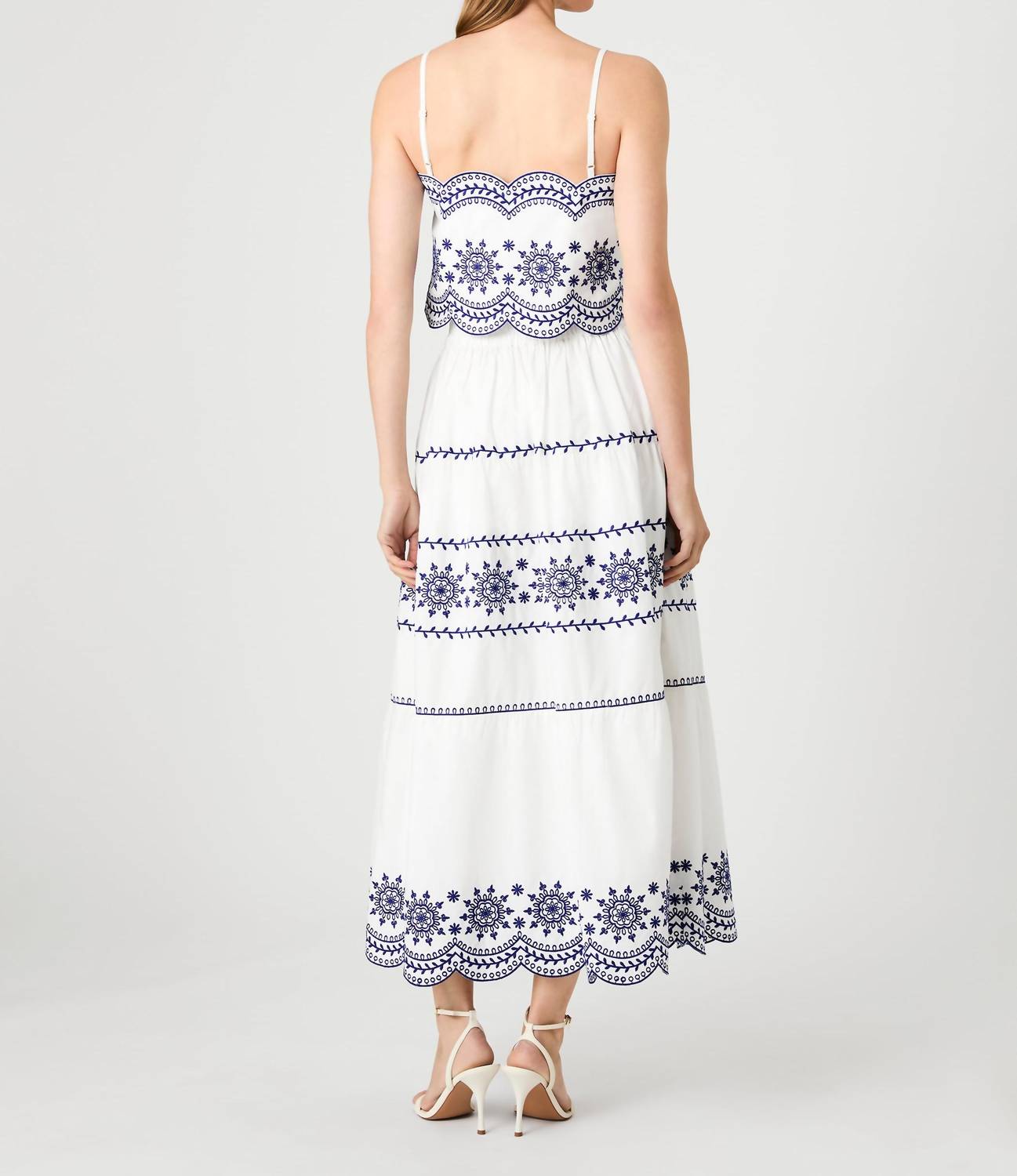 French Connection - Alissa Embroidered Midi Skirt