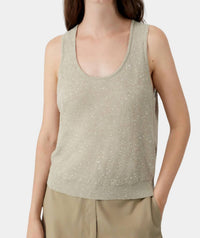 Cordera - Linen And Cotton Flecked Tank Top