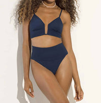MAAJI Babylon High Rise Reversible Bottom in deep ocean - women's swimwear