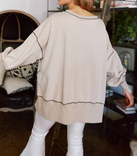 Fantastic Fawn - Sequin Halloween Pumpkin Patch Knit Sweatshirt