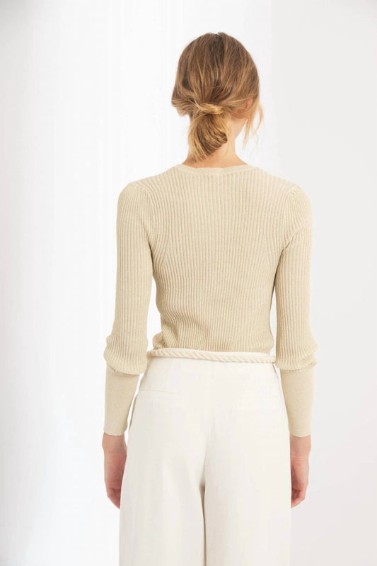 Lanhtropy - Vail Lurex Knitted Top