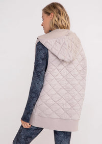 Mono B - Oversized Quilted Fleece Vest