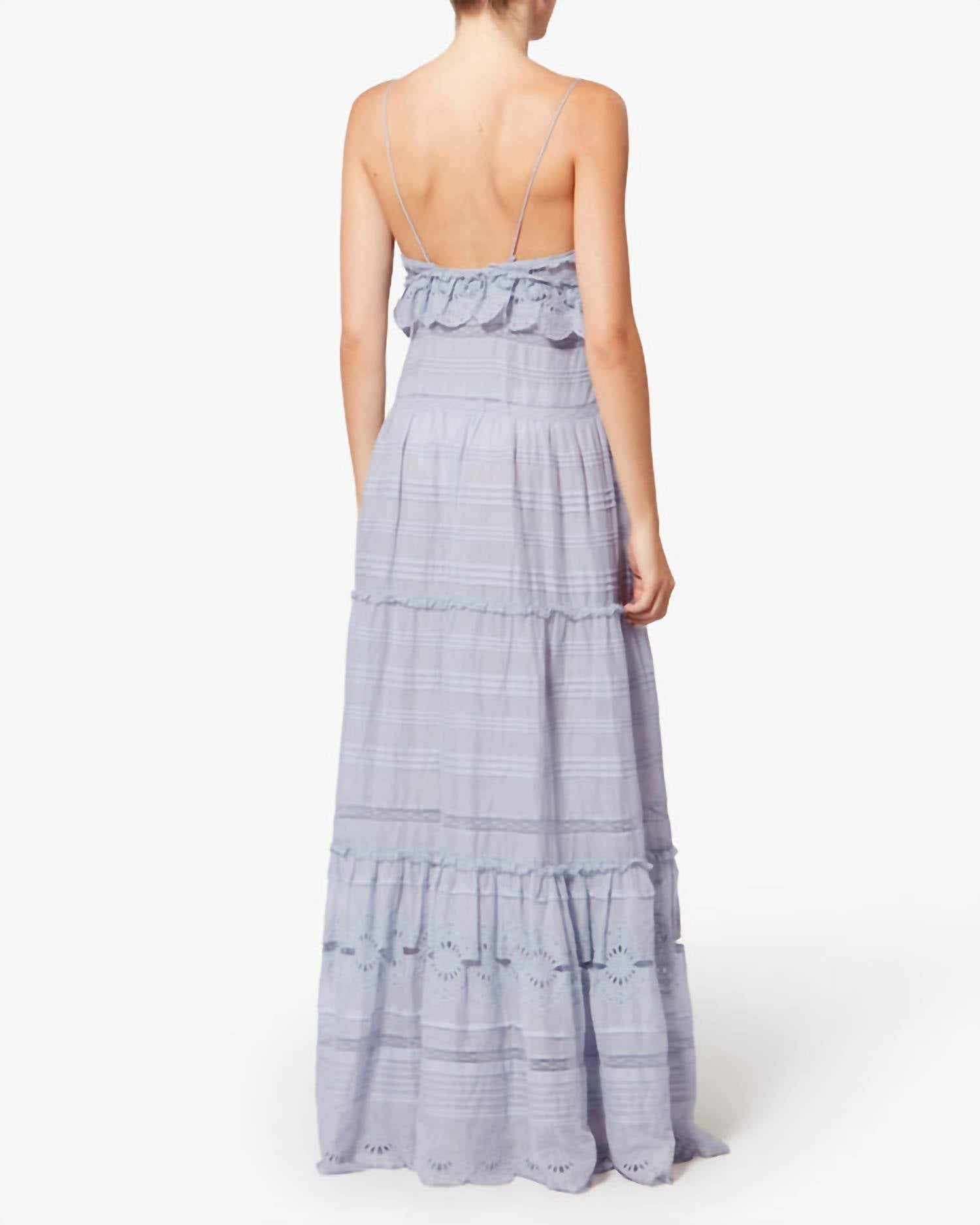 ISABEL MARANT Paule Dress in light blue - women's dress - detail view