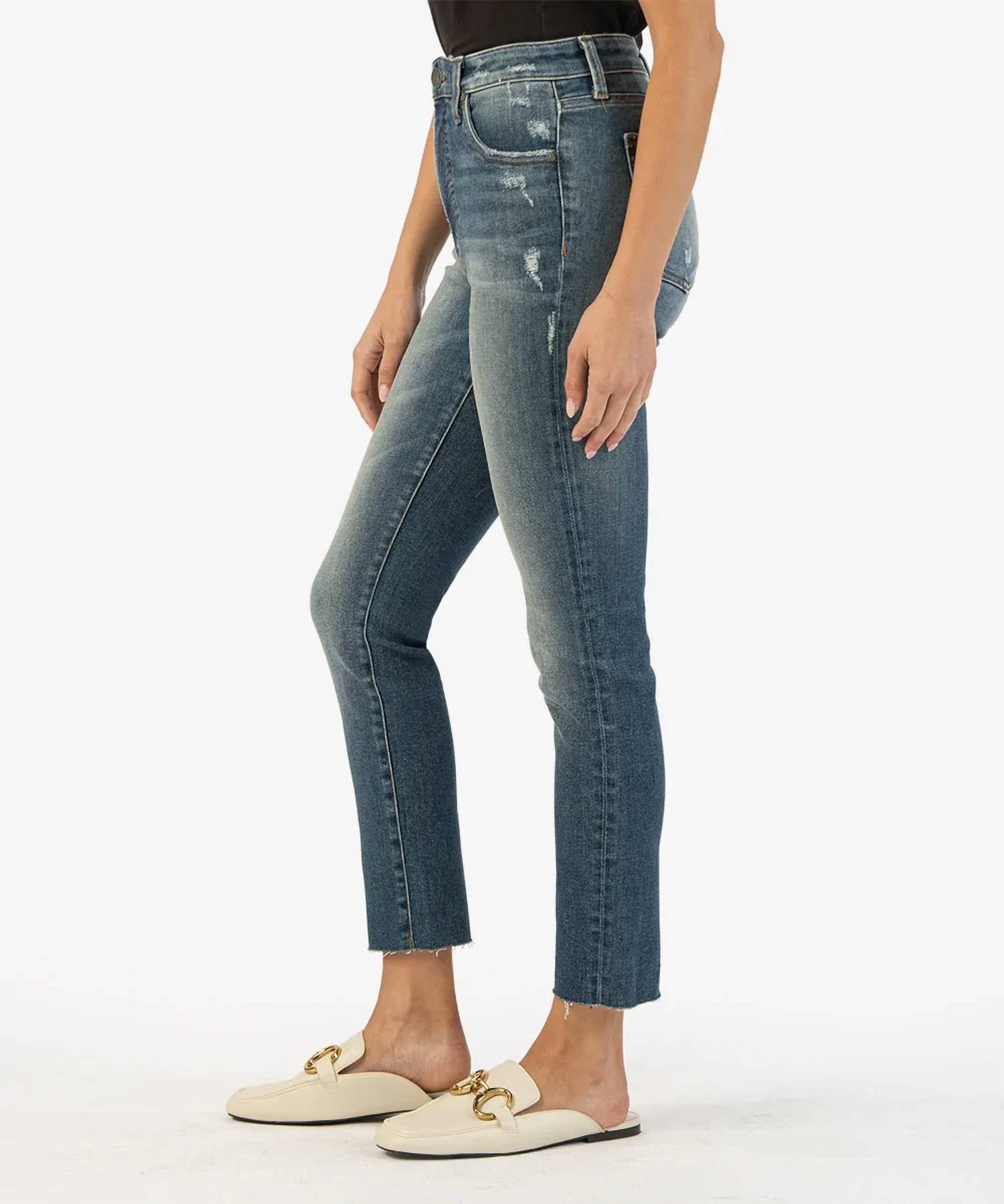 Kut From The Kloth - Reese High Rise Fab Ab Ankle Straight Jeans