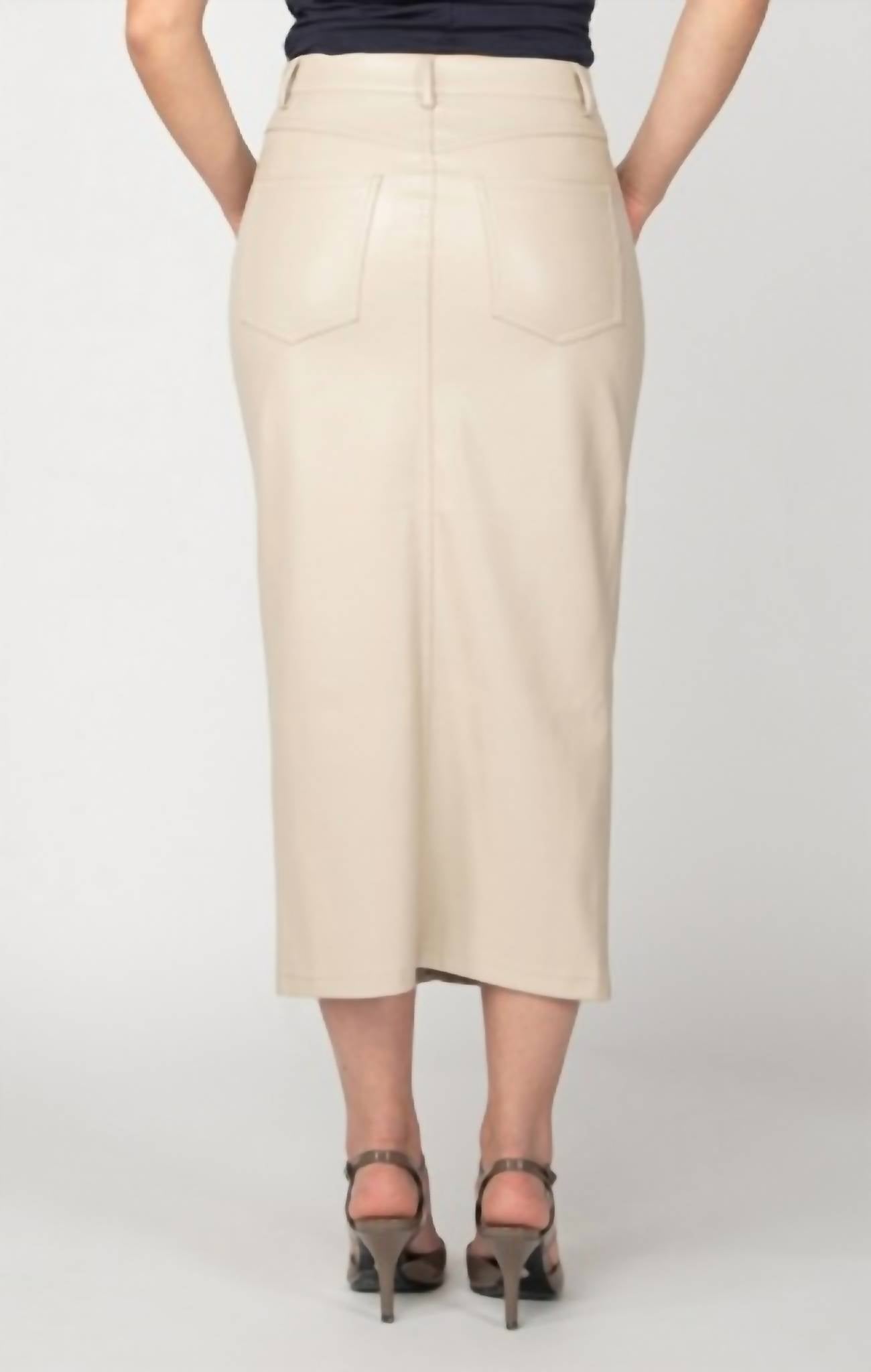 Dex Clothing - Faux Leather Midi Skirt 2422348 T