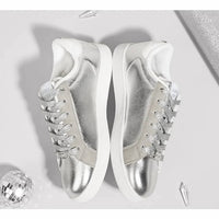 Lucky Step - Women's Fashion Star Lace Up Low Top Sneakers