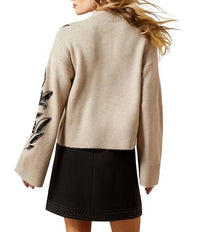 ARIAT All In Embellished Sweater in embellished sweater in oatmeal heather - women's sweater - alternate view