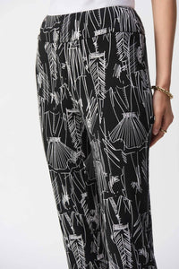 Joseph Ribkoff - Sketch Print Pull On Cropped Pants