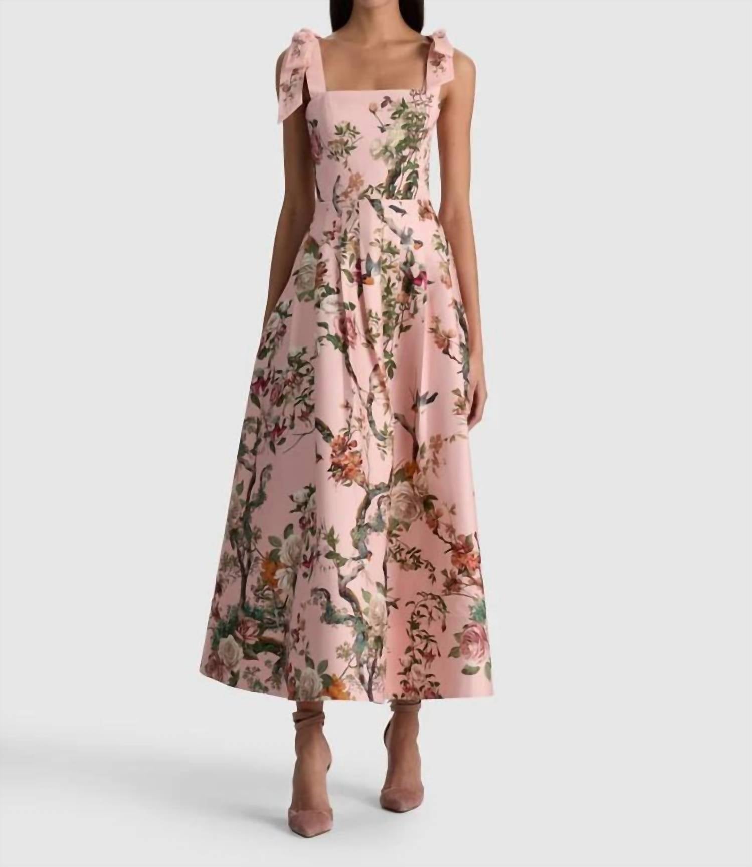 Alice + Olivia - Hana Floral Print Midi Dress