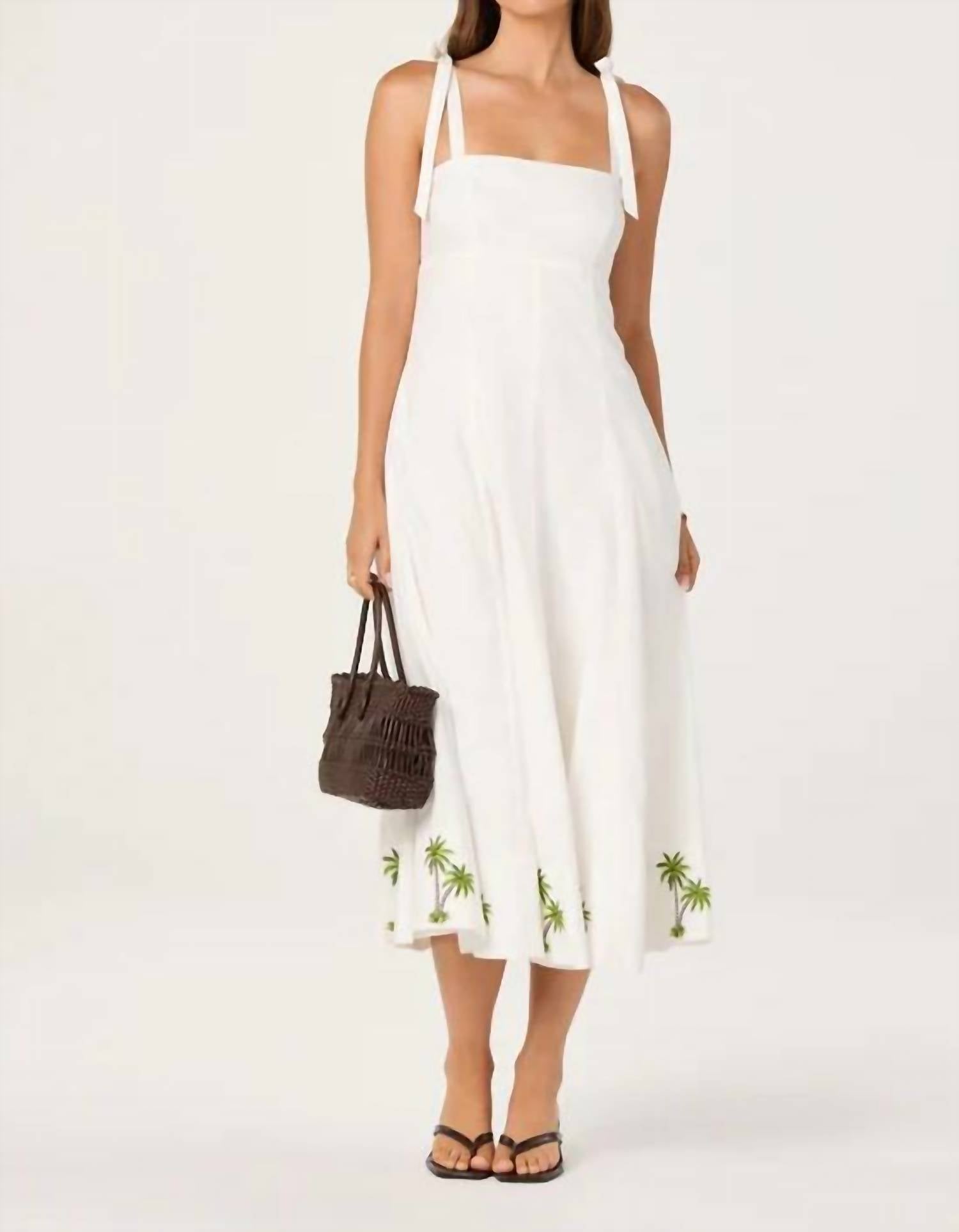Astr - Shiann Embroidered Midi Dress