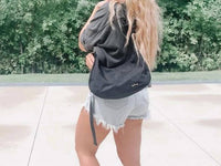 Pretty Simple - Women's Canvas Hobo Crossbody Bag