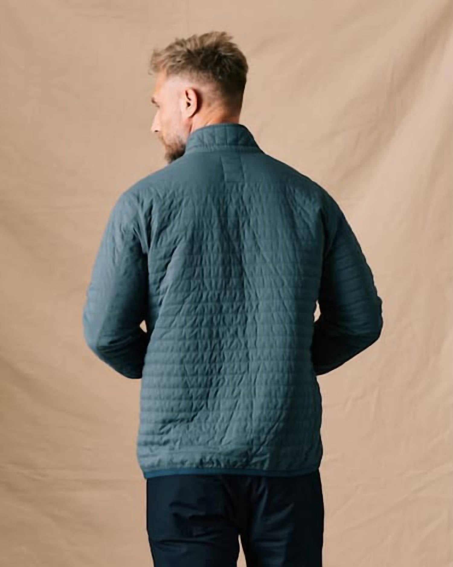 Relwen Windzip Casual Jacket in gas blue - men's jacket - detail view
