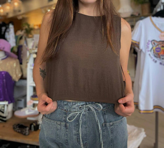 Lucy Paris - Women's Marie Side Tie Crop Top