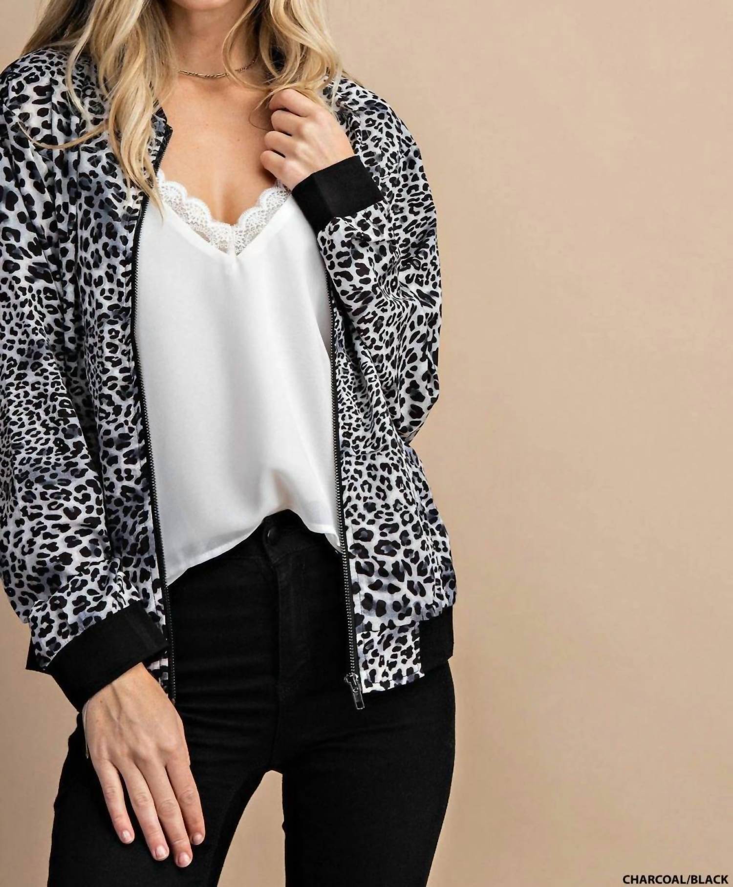 Kori - It's The Good Life Leopard Bomber Jacket