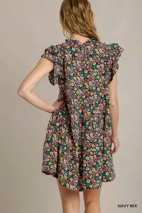 Umgee - Floral Print Mini Dress