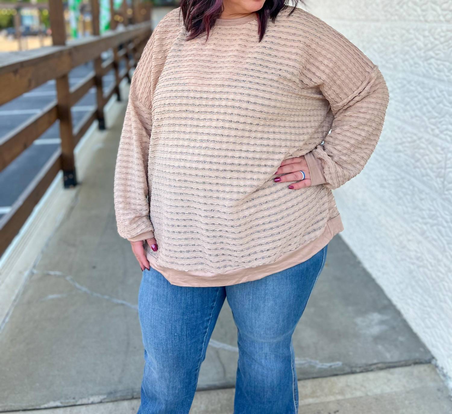 Heimish Usa - Mira Textured Long Sleeve Top