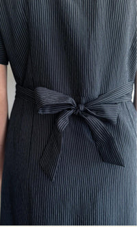 Gretchen Mol Women's Crusader Pinstripe Dress in black - women's dress - alternate view