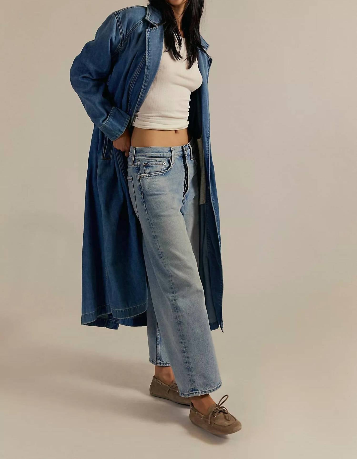 We The Free Women's Monique Indigo Duster in blue - women's jacket - alternate view
