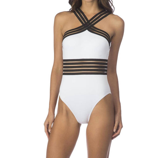 Kenneth Cole - High Neck One Piece Swimsuit