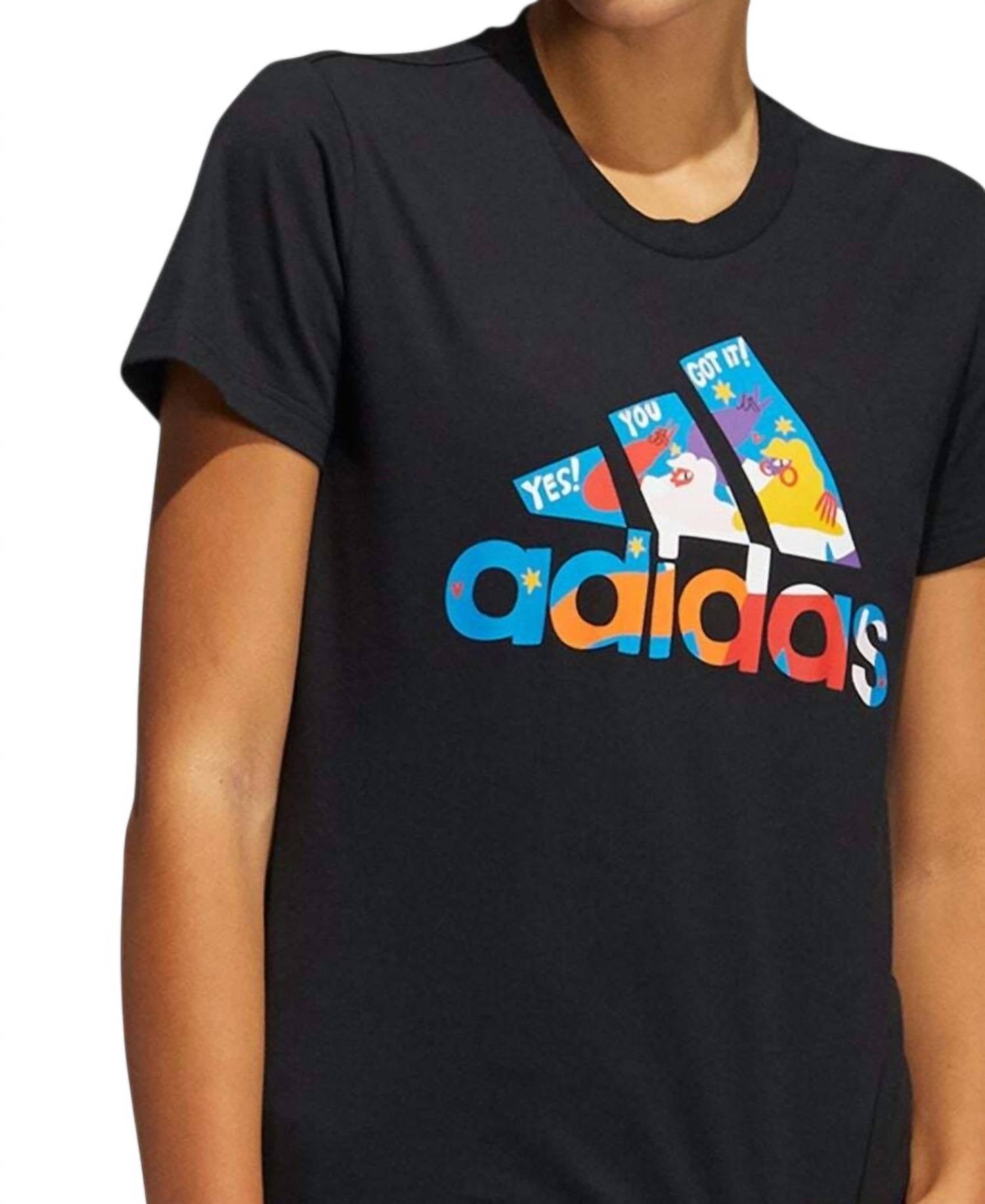Adidas - Women's Activewear Cotton Printed-logo T-shirt