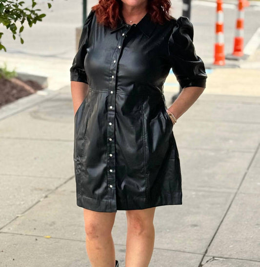 Dear John Denim - Ophelia Faux Leathe Mini Dress