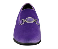 Amali Men's Antonio Dress Shoes in lavender - men's loafer - view 4