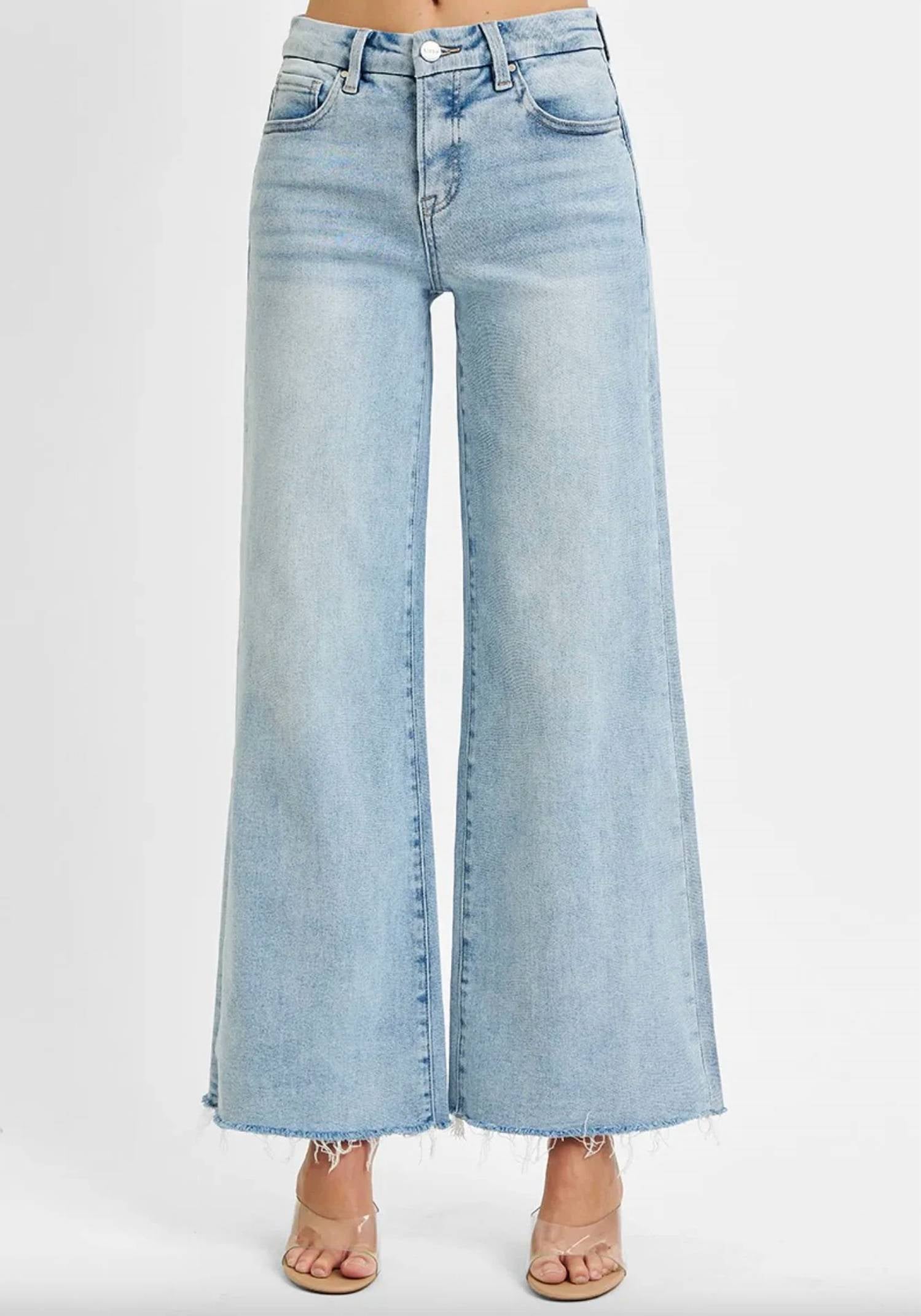 Risen - Amanda Mid Rise Wide Leg Jean
