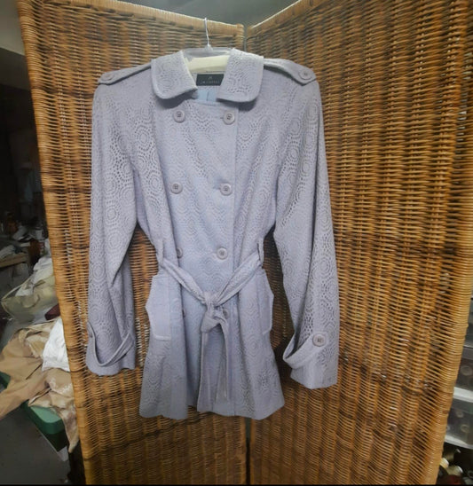 J. Richards - Women’s Lace Textured Trench Coat