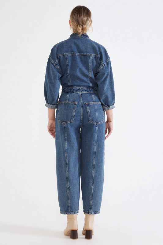 Etica - Liv Asymmetric Denim Jumpsuit