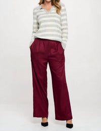 Reneec. - Solid Straight Leg Pants With Pockets