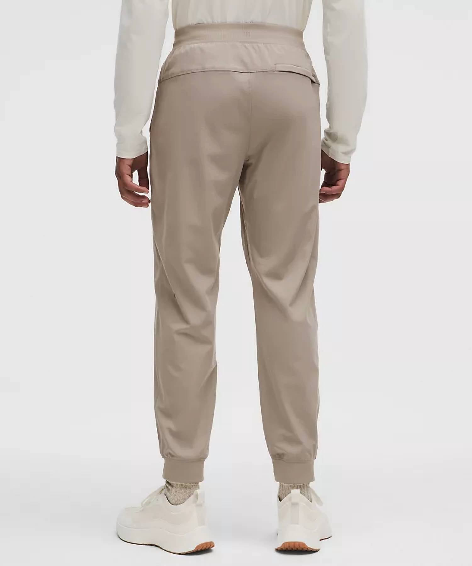 lululemon Abc Warpstreme Jogger in warm ash grey - men's pants - detail view