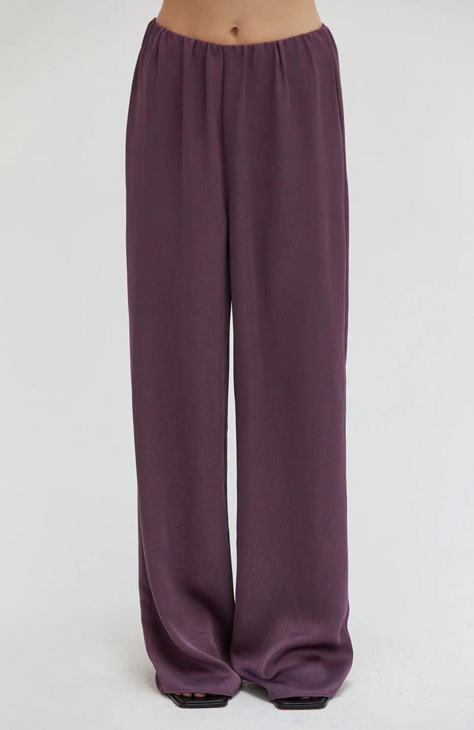 Crescent - Women's Audrey Textured Satin Pants