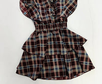 Girl's Plaid Chiffon Dress
