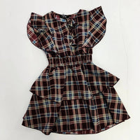 Girl's Plaid Chiffon Dress
