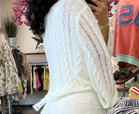 Pol - Twisted Weave Long Sleeve Sweater
