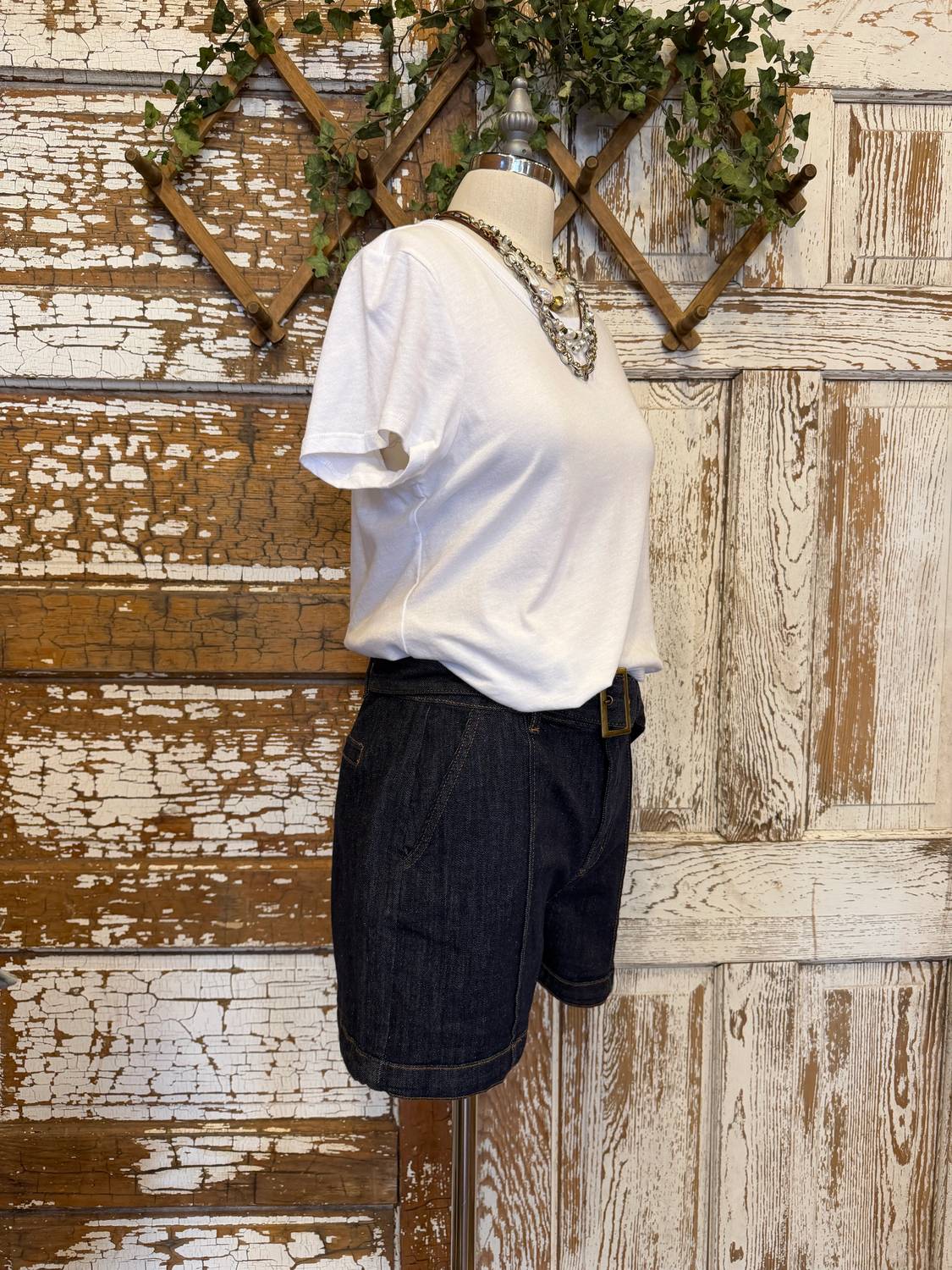 Charlie B - Women's Belted Denim Shorts